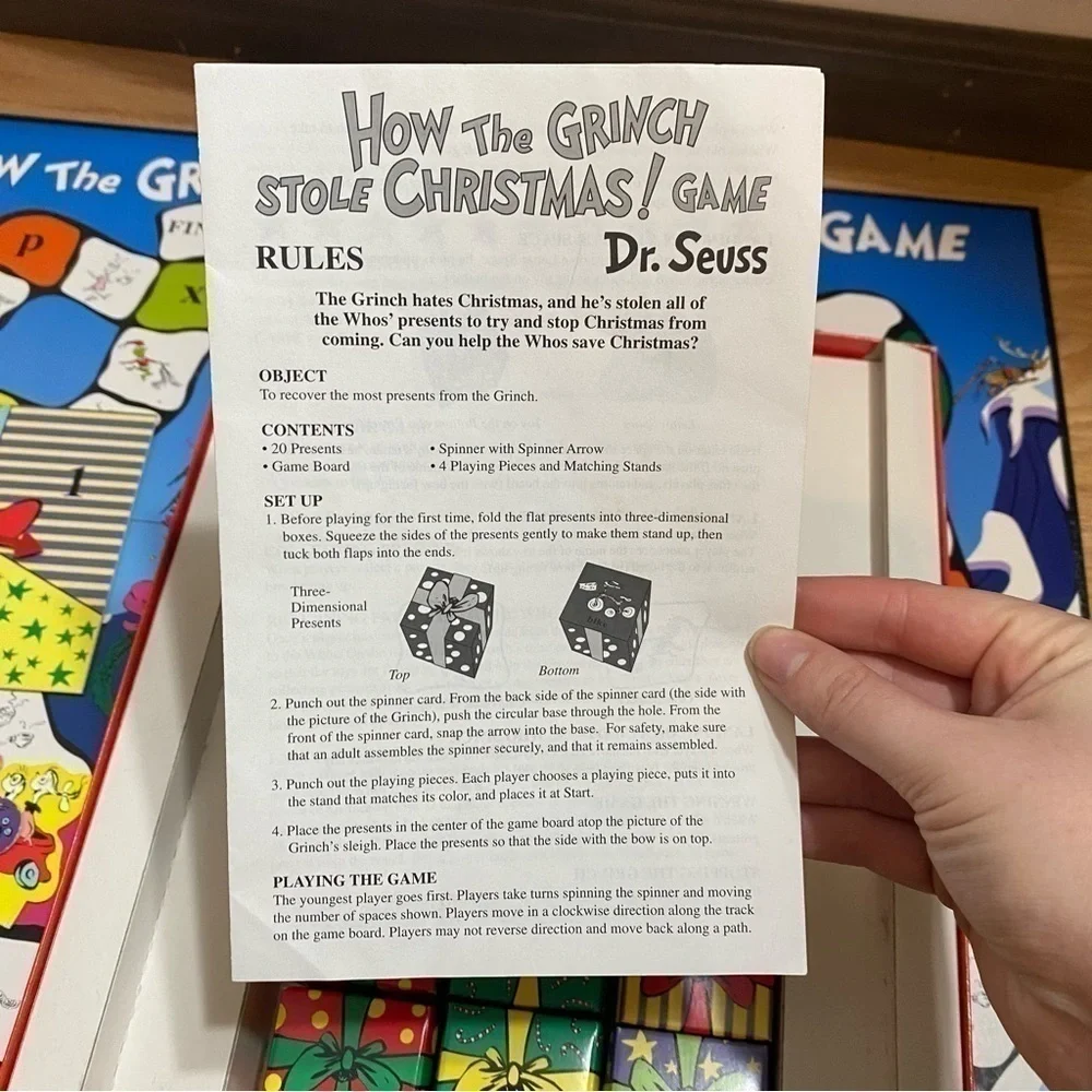 How the Grinch Stole Christmas Board Game Dr. Seuss University Vintage